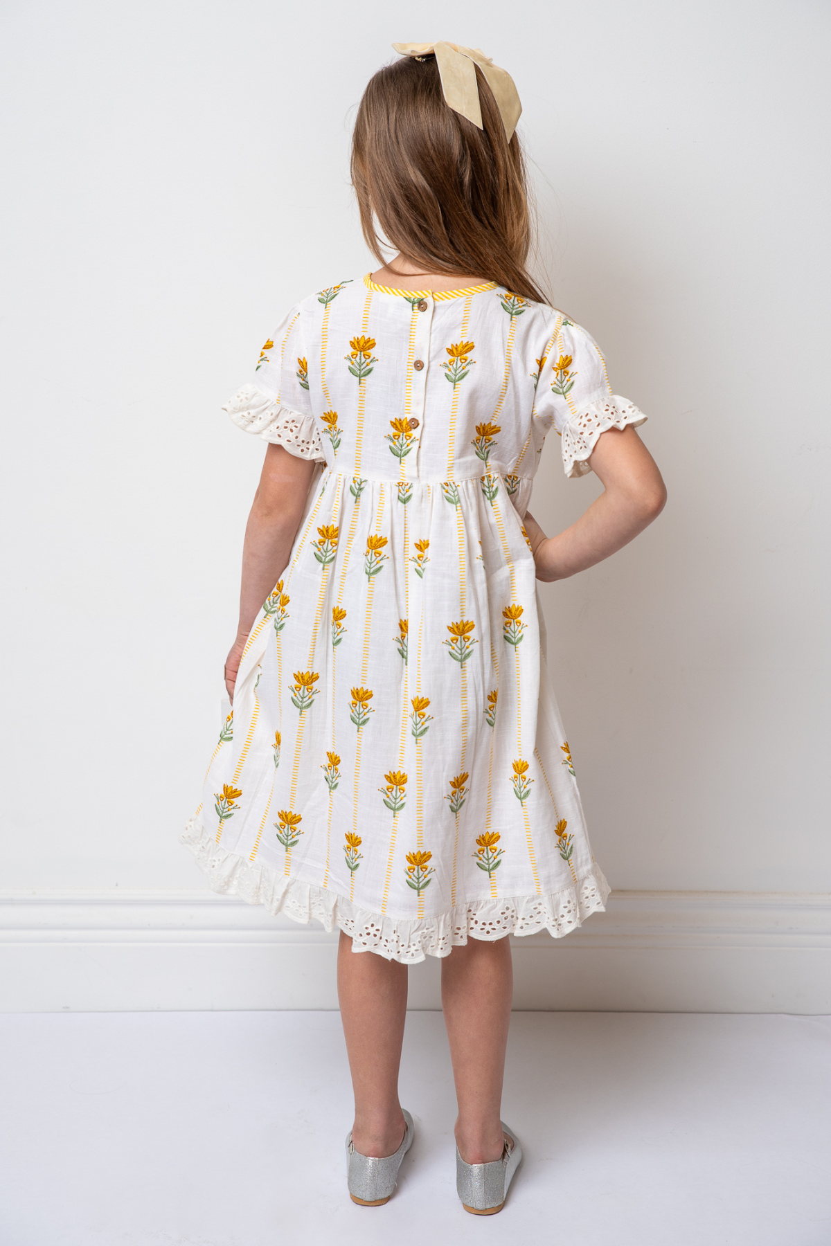 The Lilly Dress in Yellow Floral