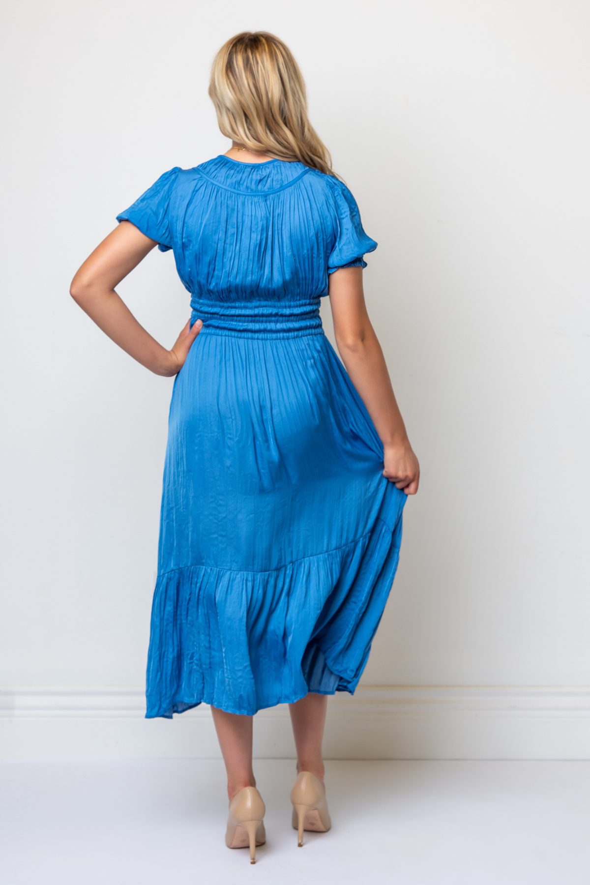 Current Air: Solis Crinkled Ruch Dress - RESTOCKED