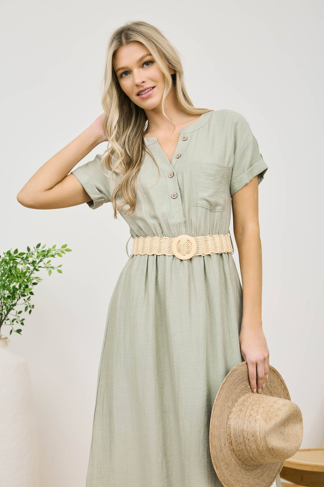 The Terra Half Button Dress