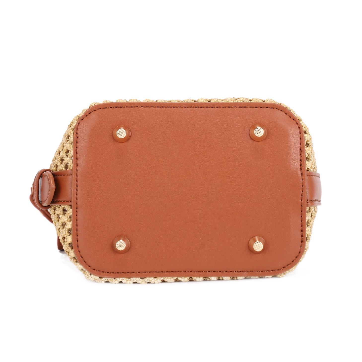 Isabelle Straw Crossbody Bag with Bow Charm