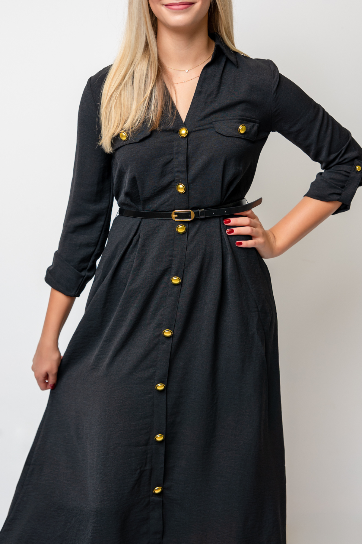 The Morgan Belted Midi Dress