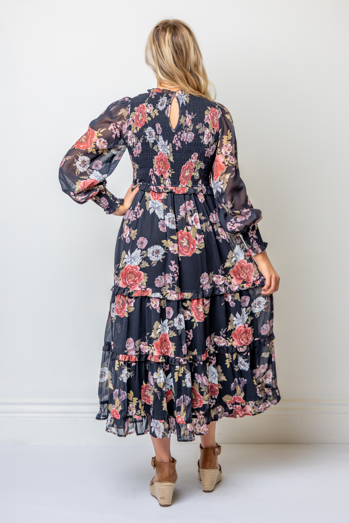 Heather Long Sleeve Floral Dress