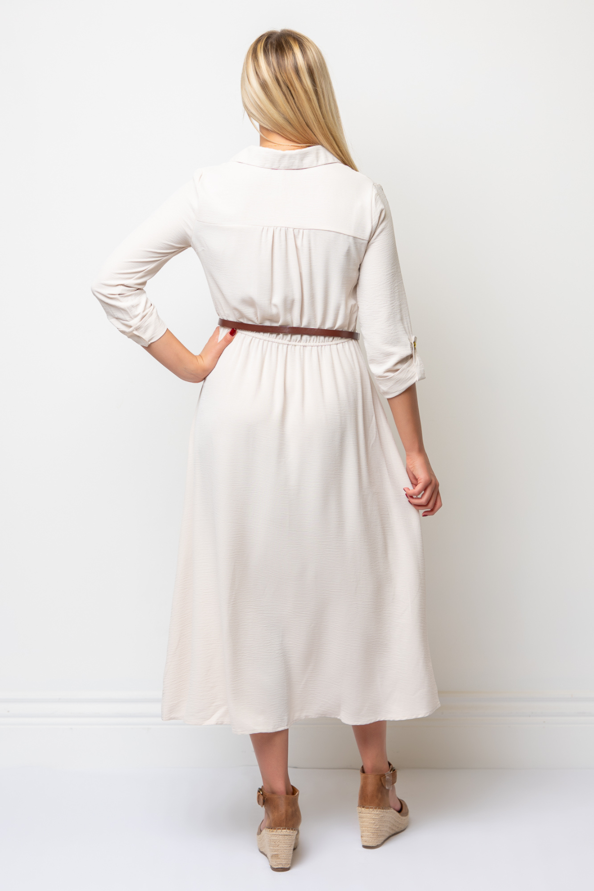 The Morgan Belted Midi Dress