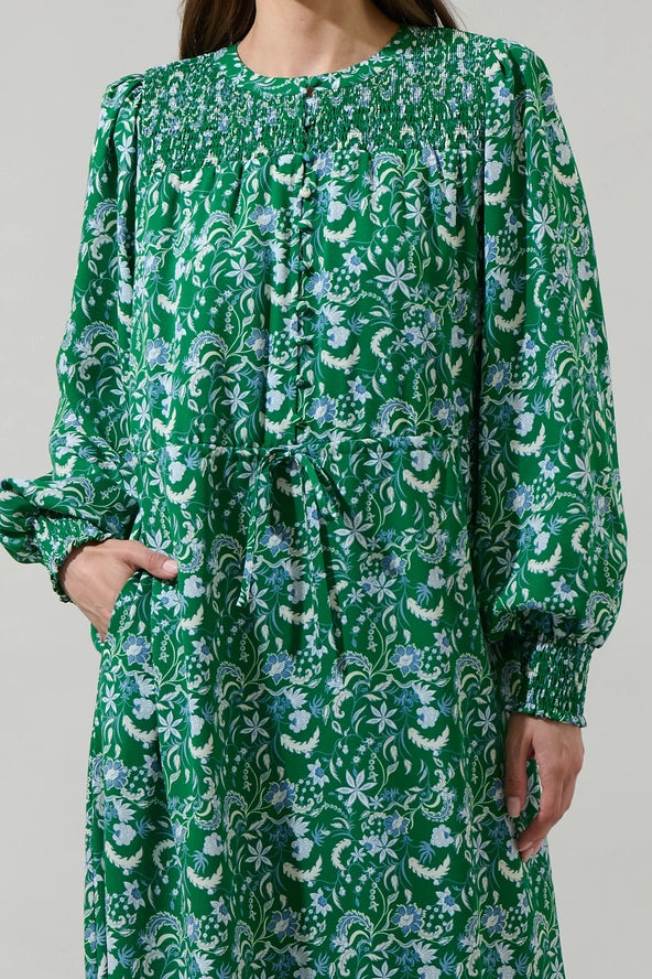 The Keila Smocked Midi Dress