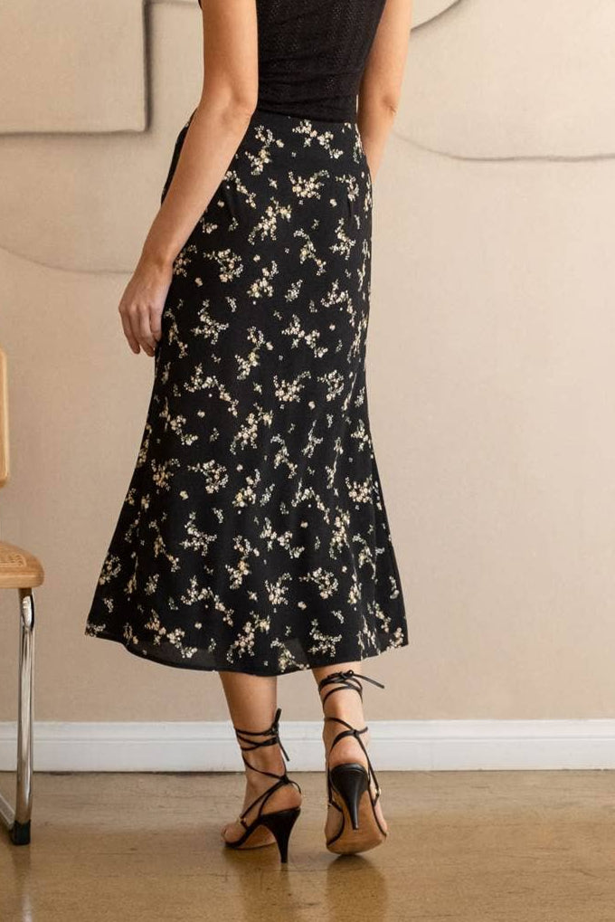 The Carrie Button Down Midi Skirt