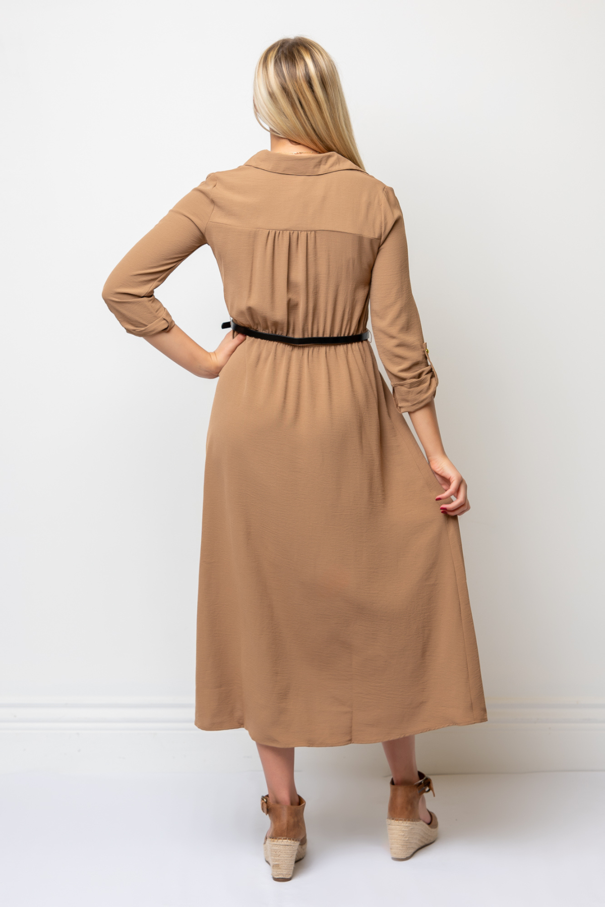 The Morgan Belted Midi Dress