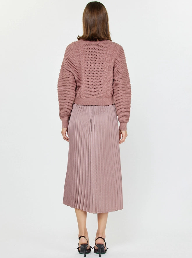 The Mila Pullover Sweater & Pleated Dress Set
