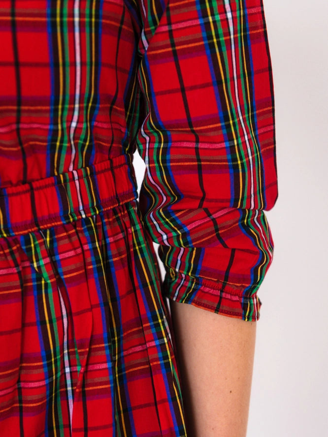 The Eloise Plaid Midi Dress