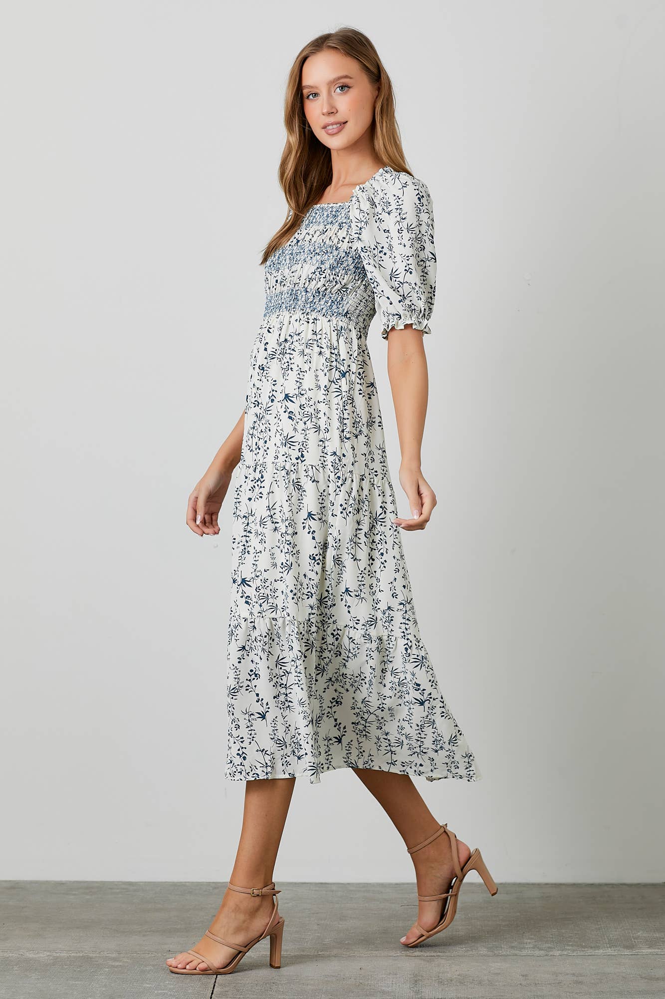 The Rita Smocked Midi Dress