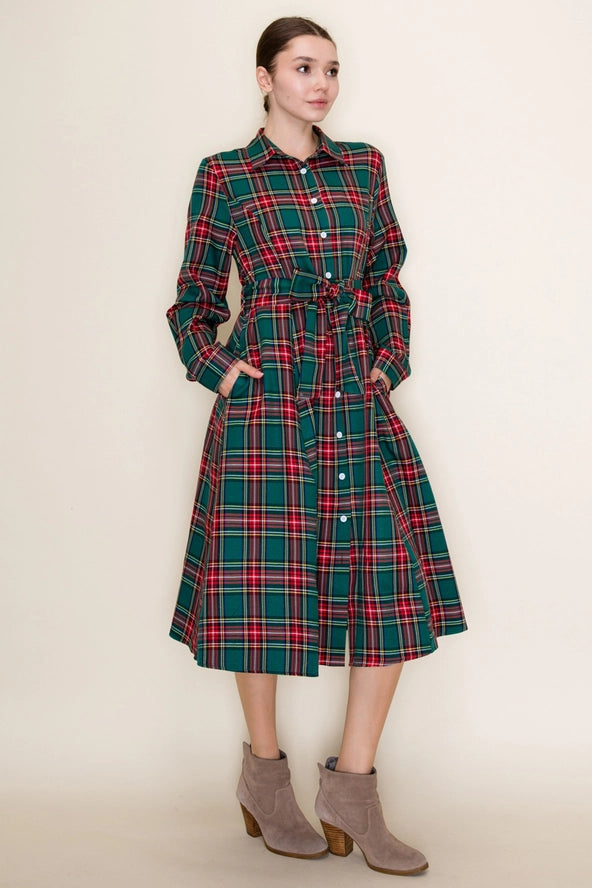 The James Plaid Dress