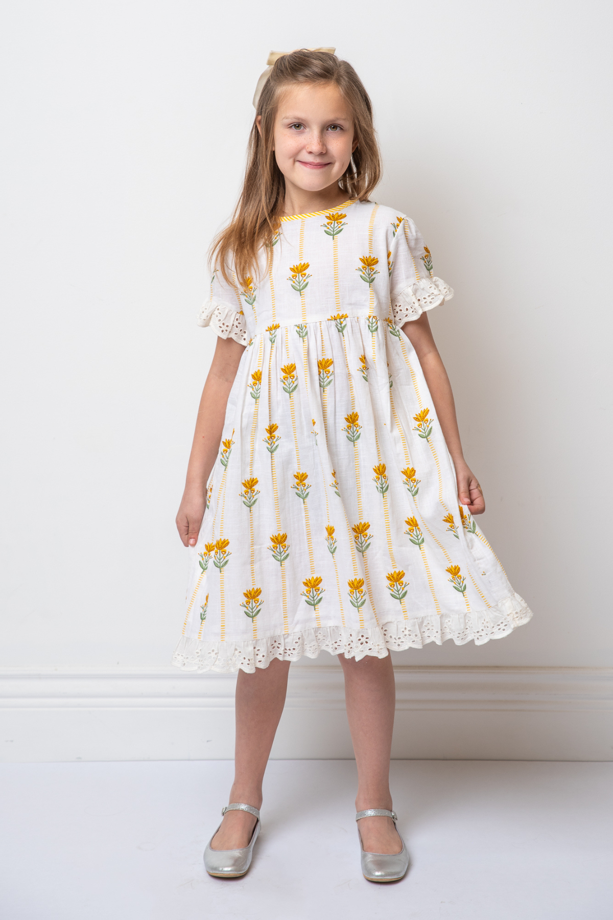 The Lilly Dress in Yellow Floral