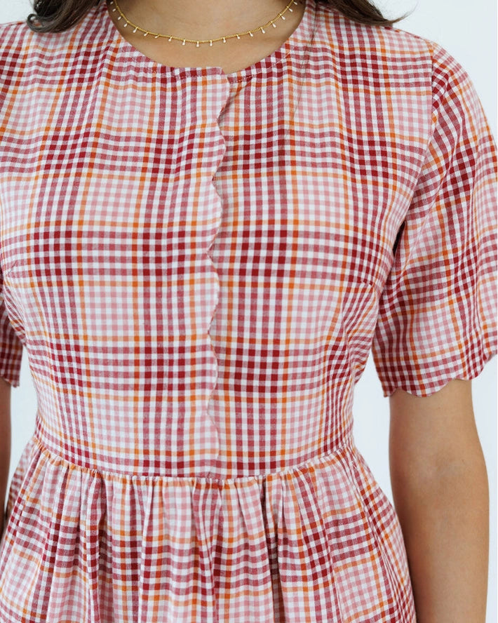 Serenade Plaid Knee Length Dress