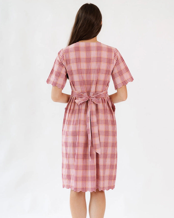 Serenade Plaid Knee Length Dress