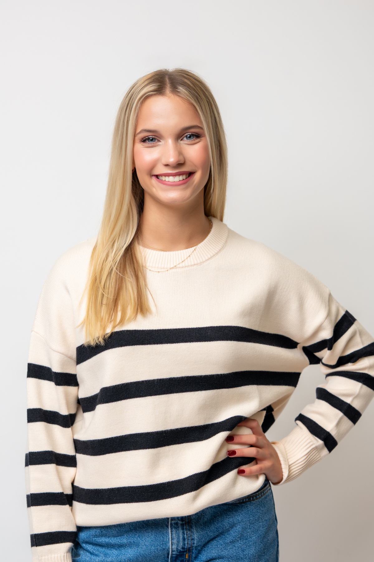 Stripe Crew Knit Sweater