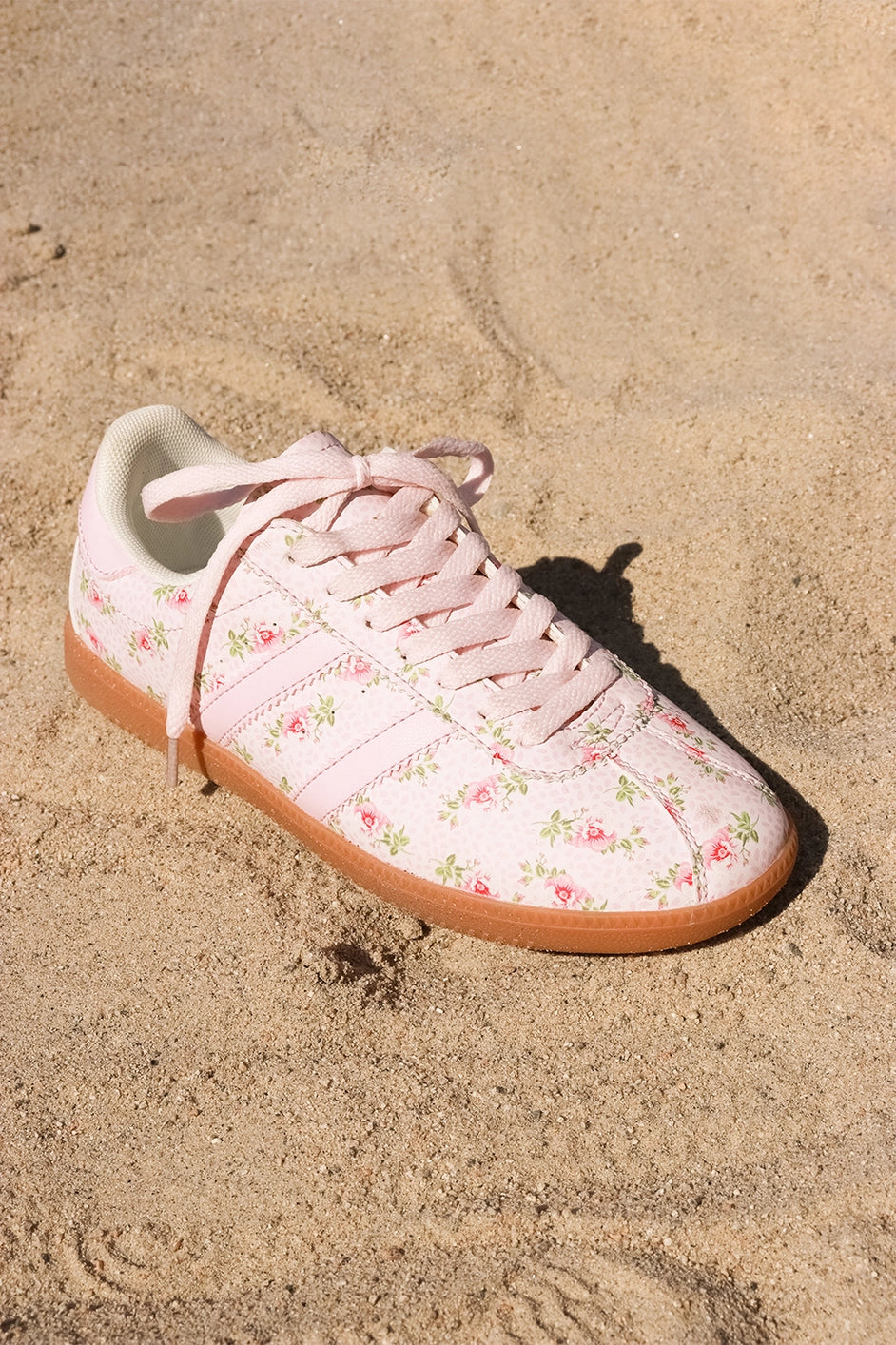 Pink Floral Sneakers