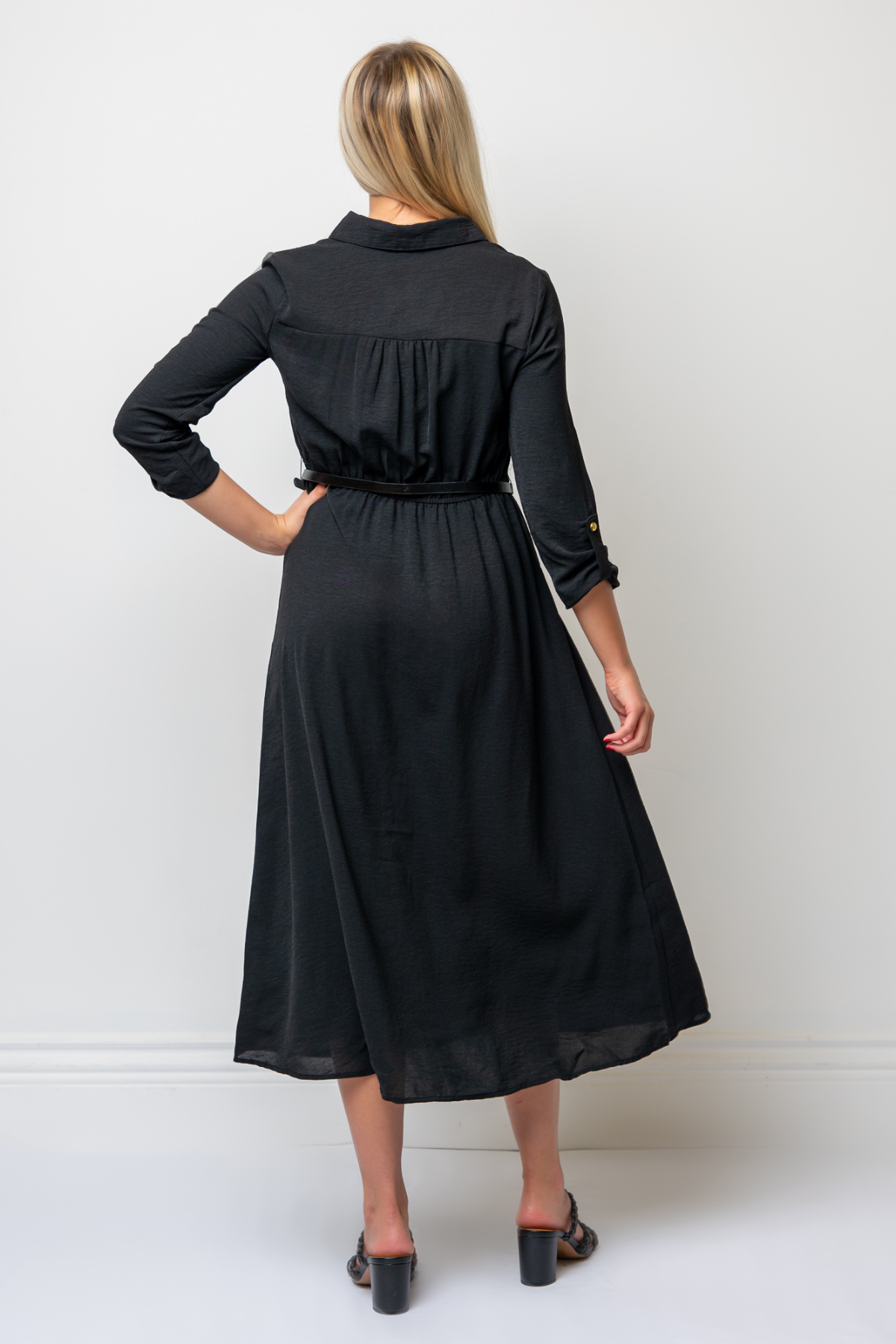 The Morgan Belted Midi Dress