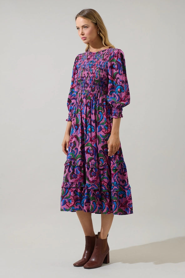 The Ludlow Smocked Midi Dress