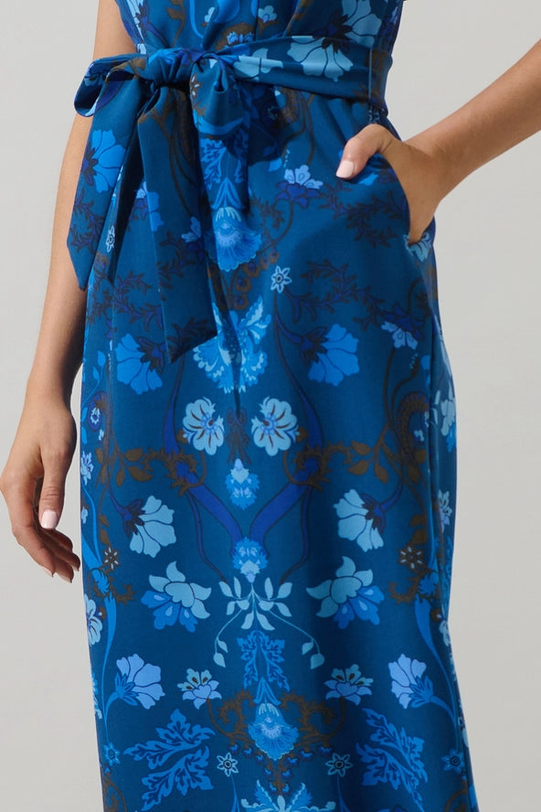 The Senidy Puff Sleeve Midi Dress