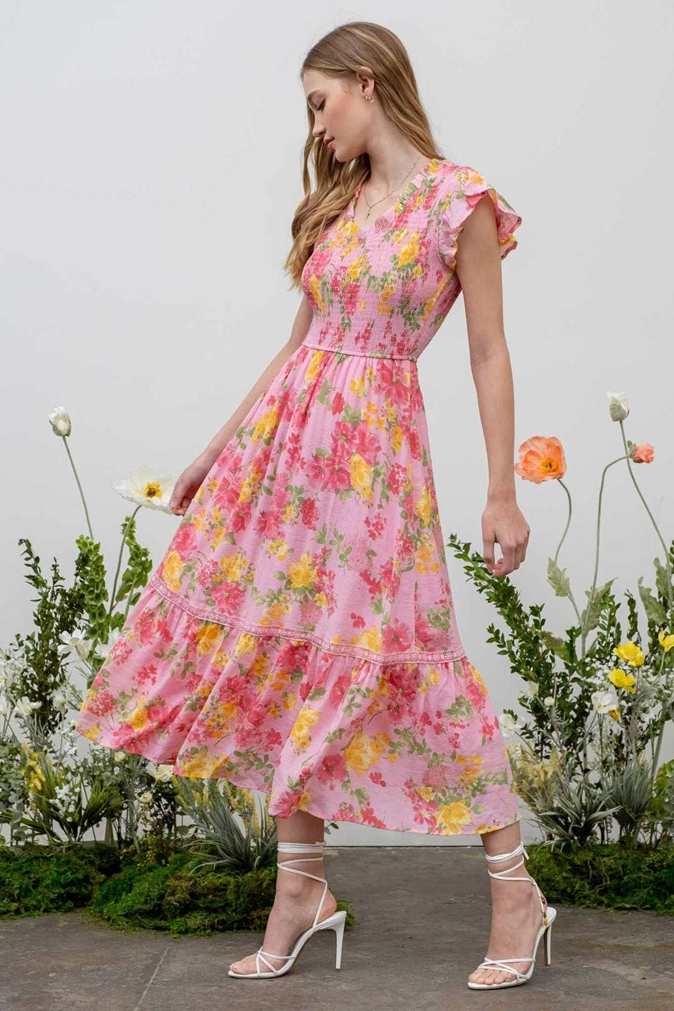 The Gracie Floral Smocked Dress