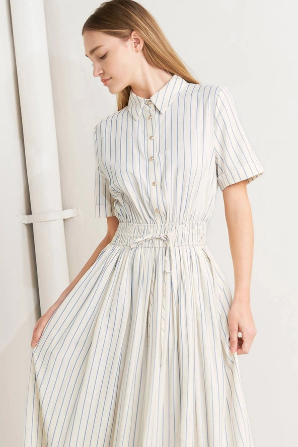 The Grace Striped Midi Dress