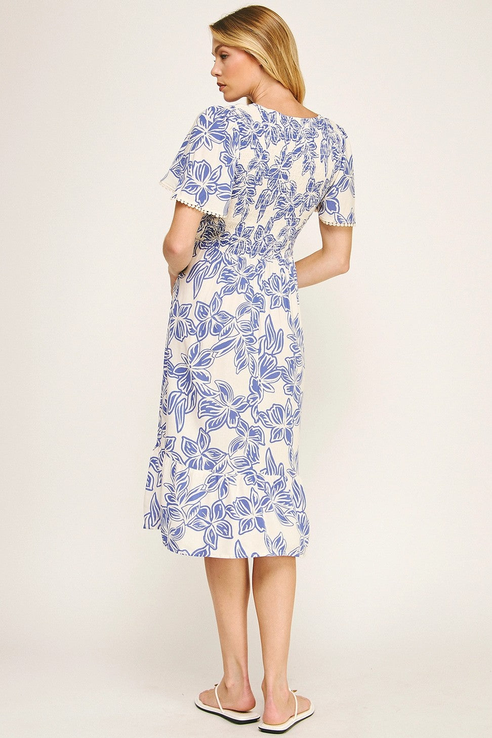 The Emma Smocked Midi Dress