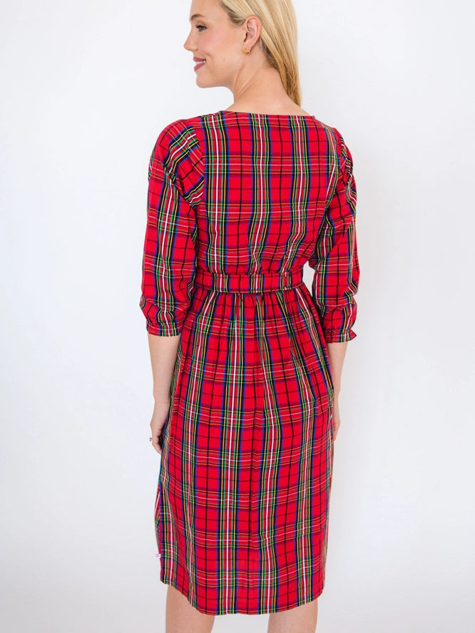 The Eloise Plaid Midi Dress