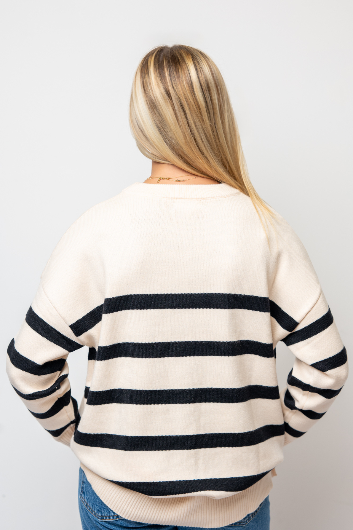 Stripe Crew Knit Sweater