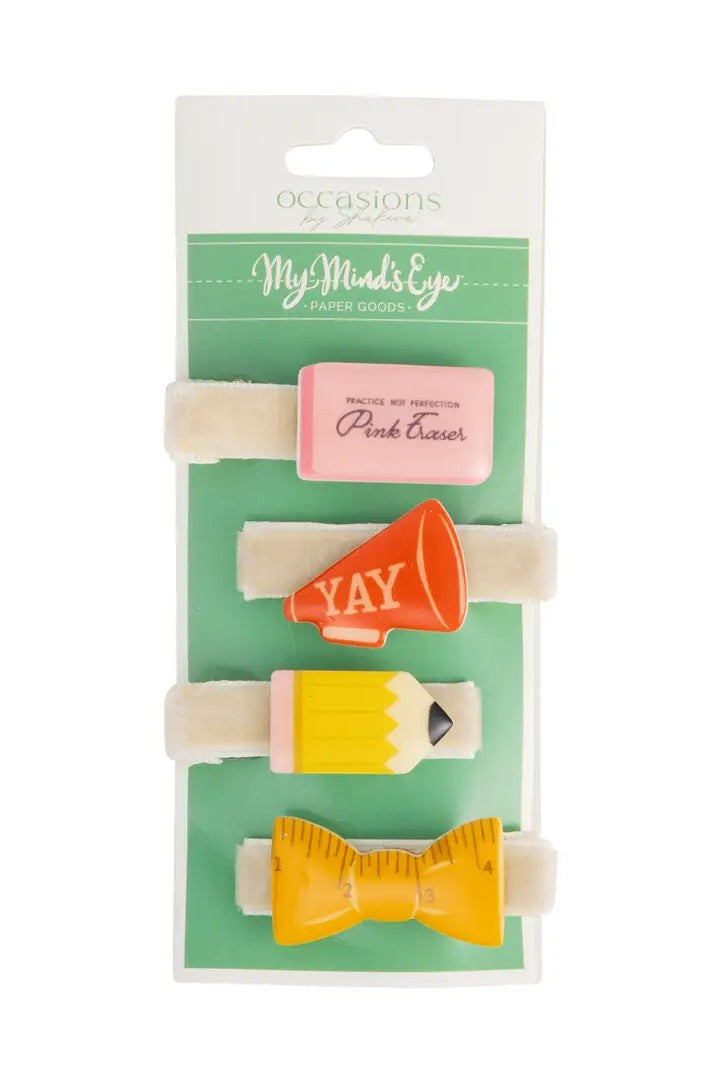 Back to School Resin Barrettes