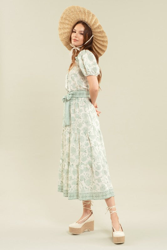 Florence Tiered Midi Skirt
