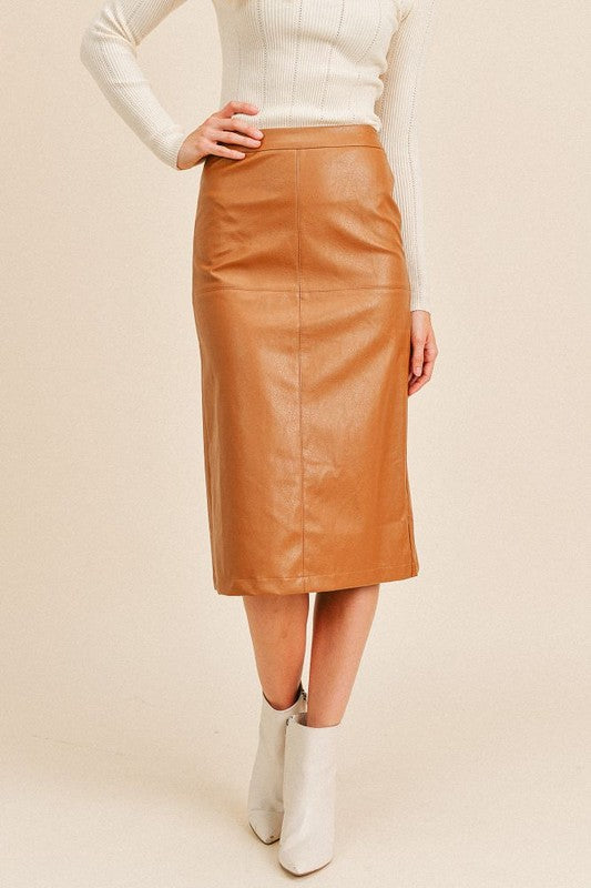 Rosella Faux Leather Skirt