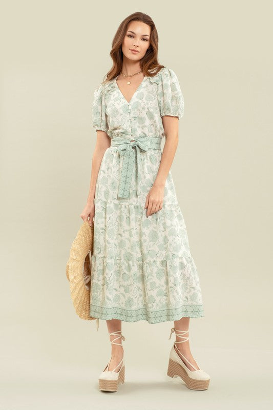 Florence Tiered Midi Skirt