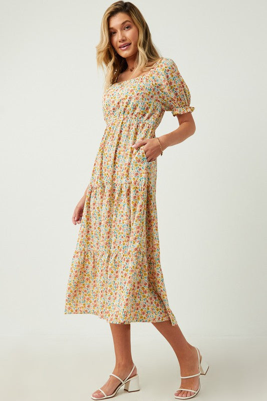 June Floral Midi Dress