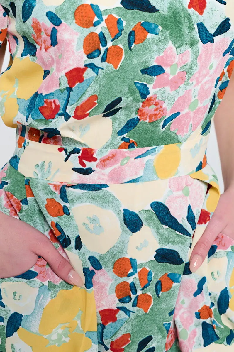 Delphi Floral Dress with Pockets