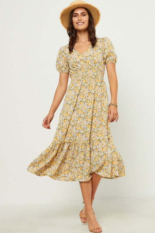 Goldie Floral Midi Dress