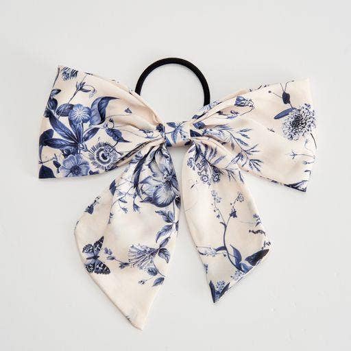 Oversized Bow Blooming Blue