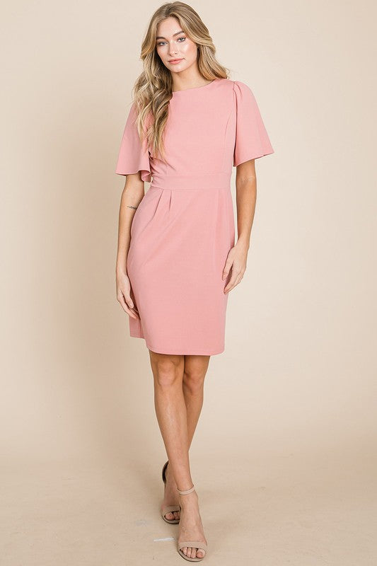 Day in Palermo Flutter Sleeve Dress