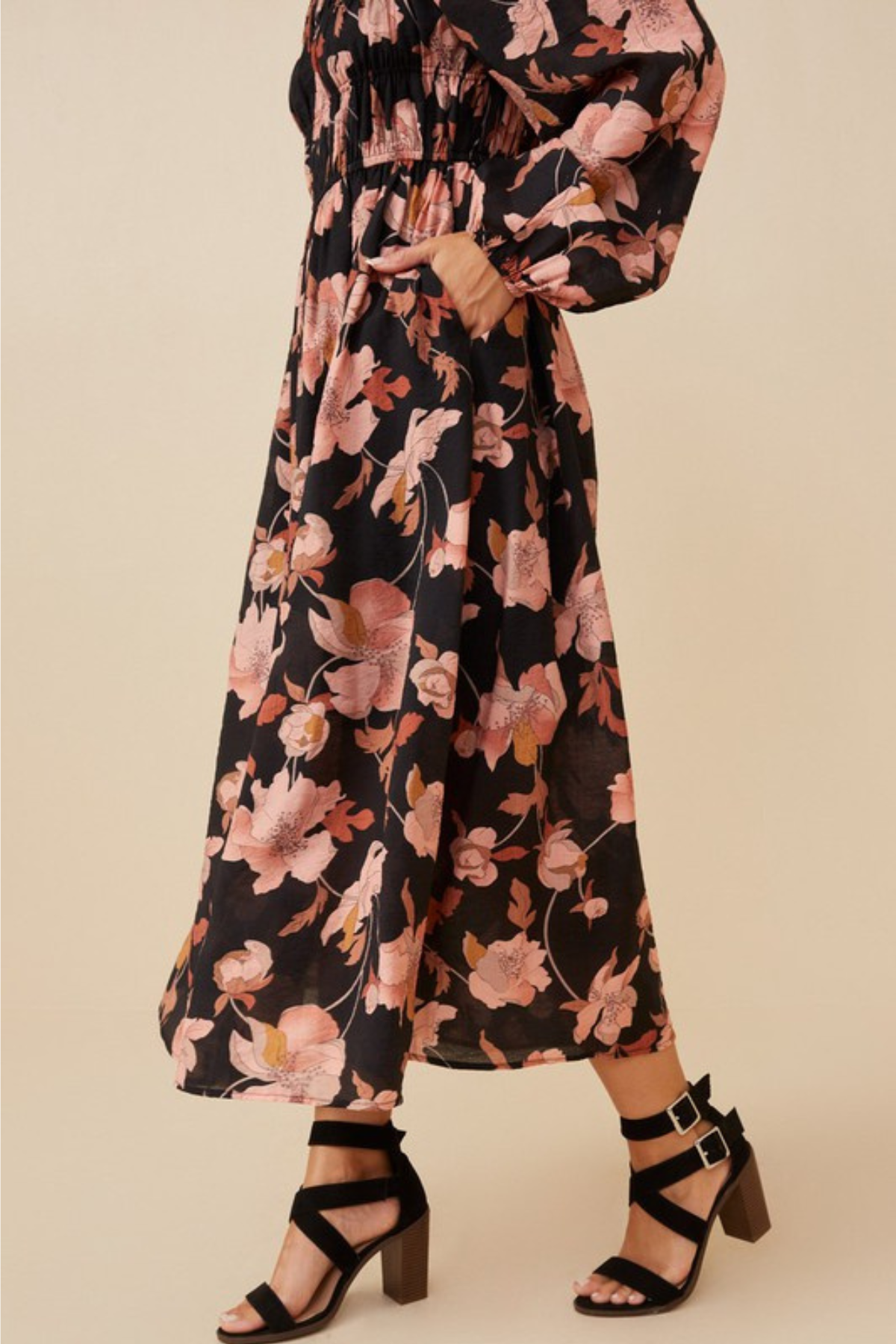 Charlotte Floral Smocked Midi Dress