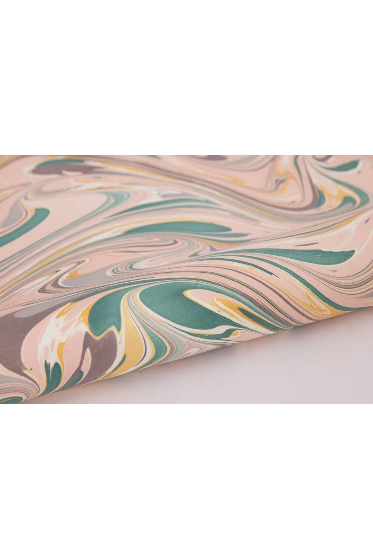 Hand Marbled Gift Wrap Sheets - Rose Quartz