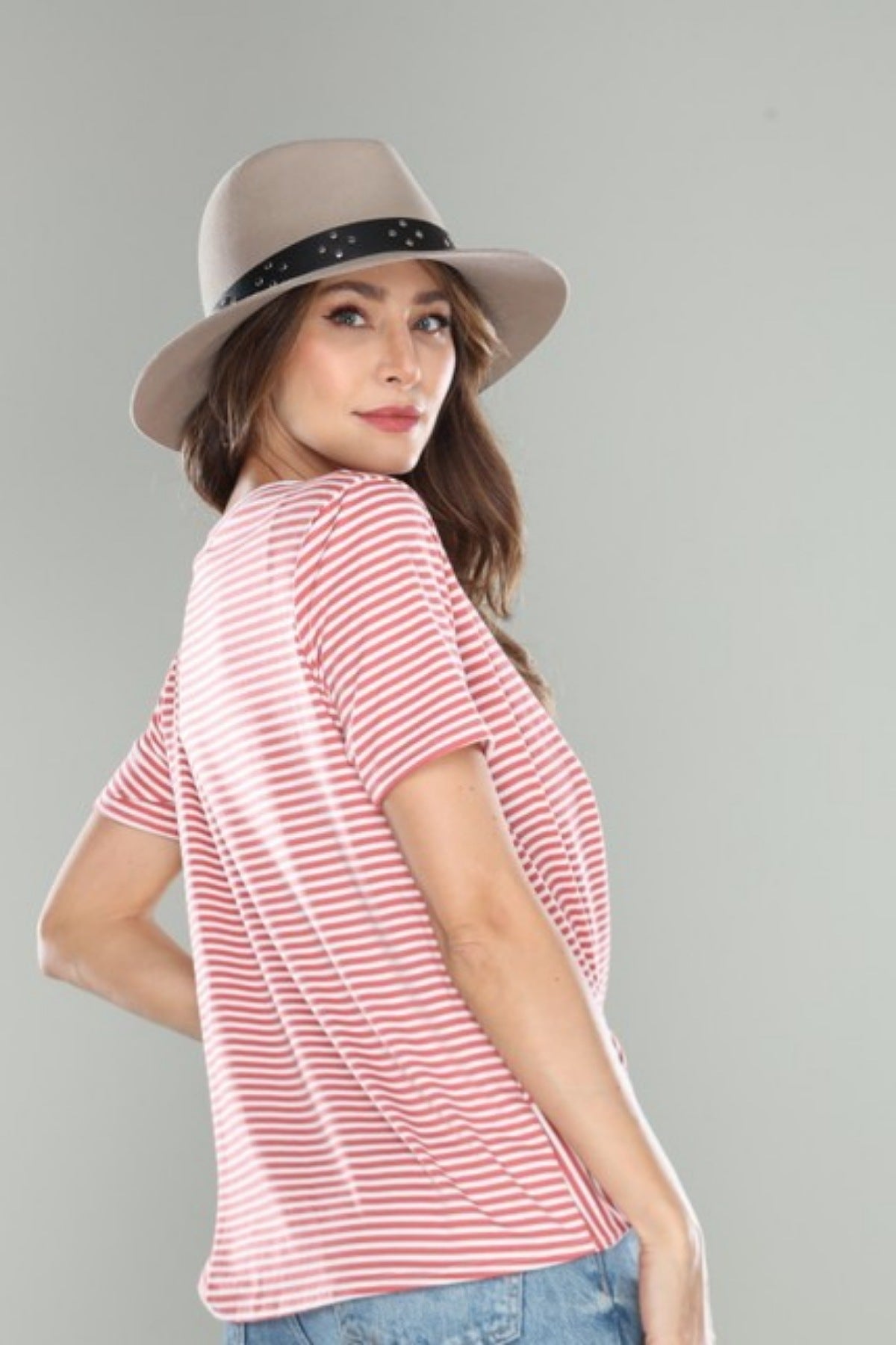 Bonnie Striped Knotted Top