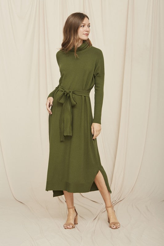 Heather Belted Sweater Dress