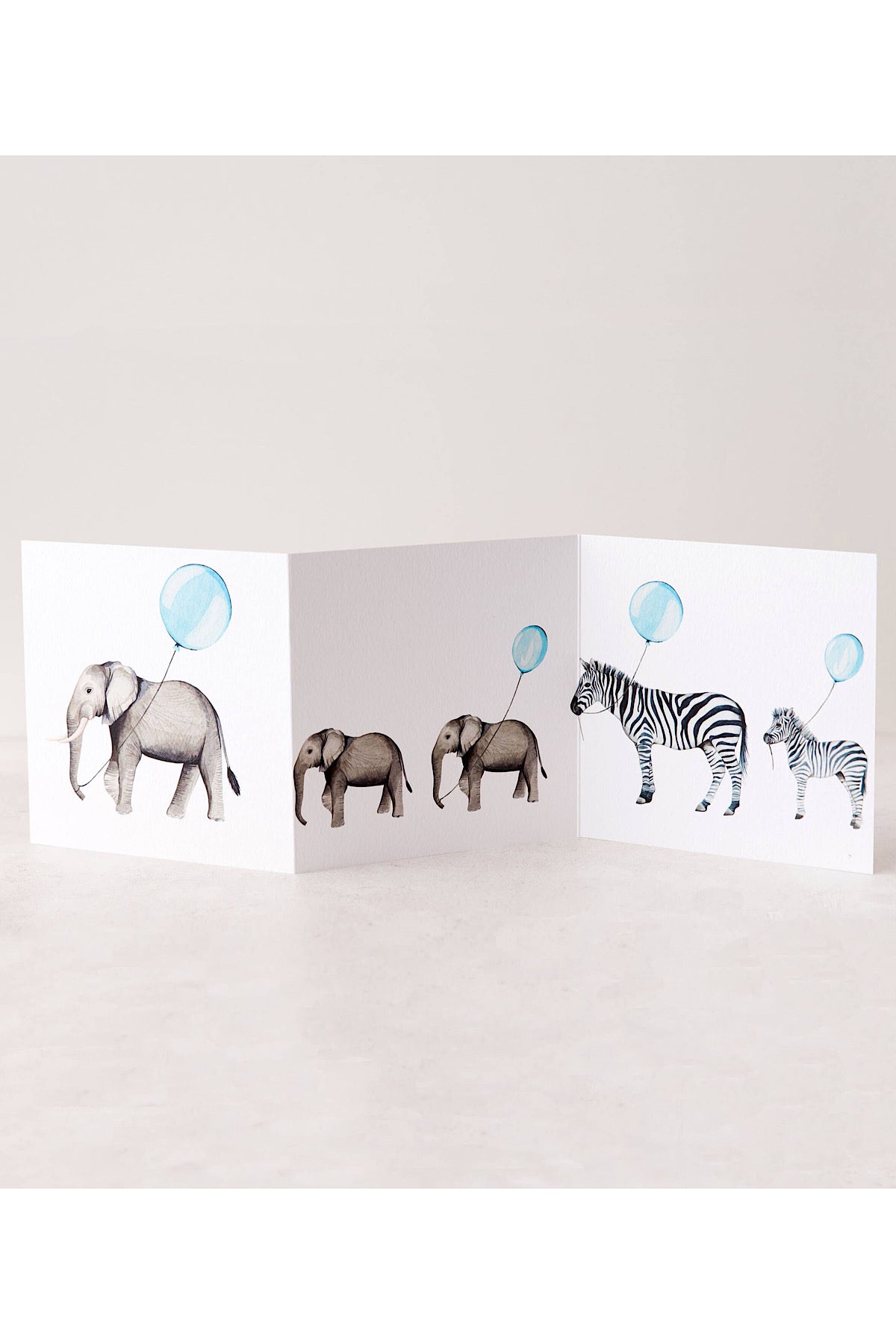 Baby Elephant Concertina Greetings Card