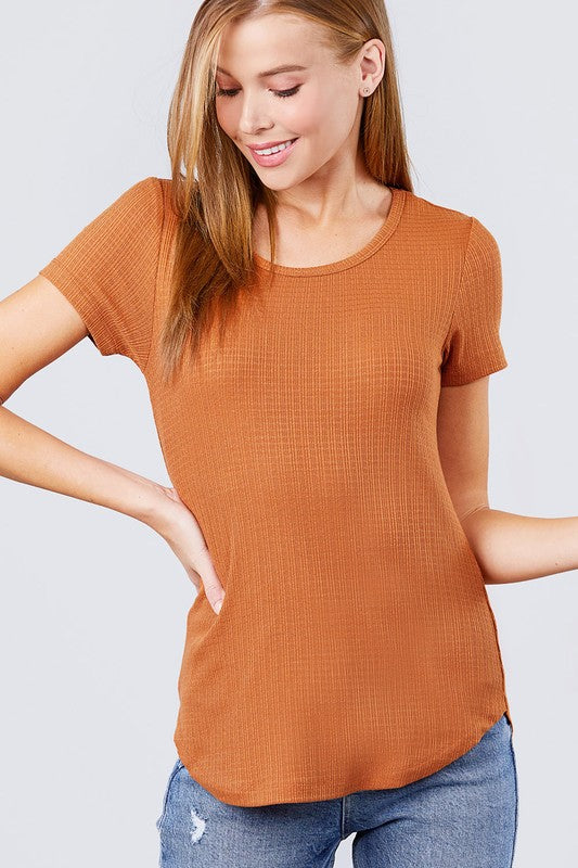 Hadley Pointelle Ribbed Knit Top