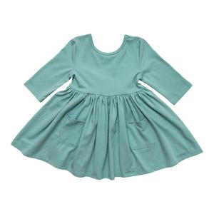 Sage Pocket Twirl Dress