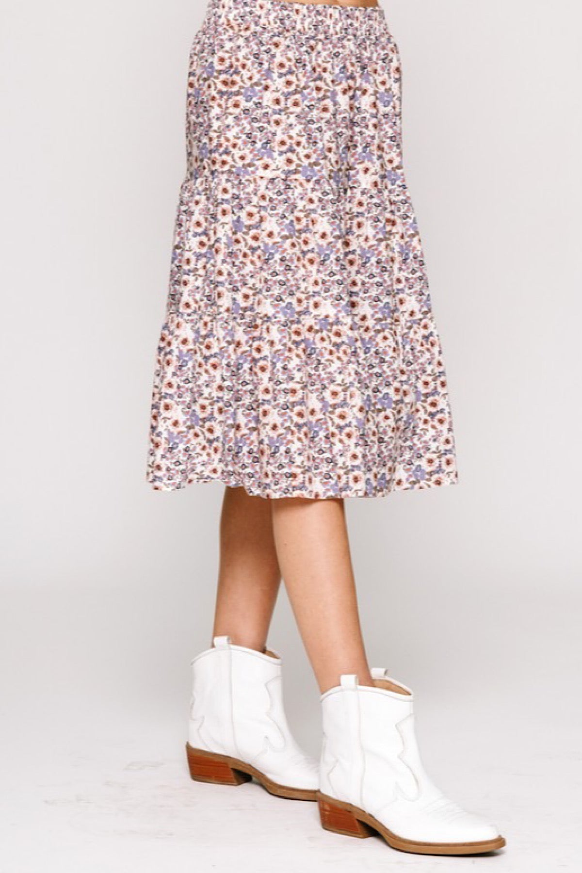 Jo Tiered Floral Skirt