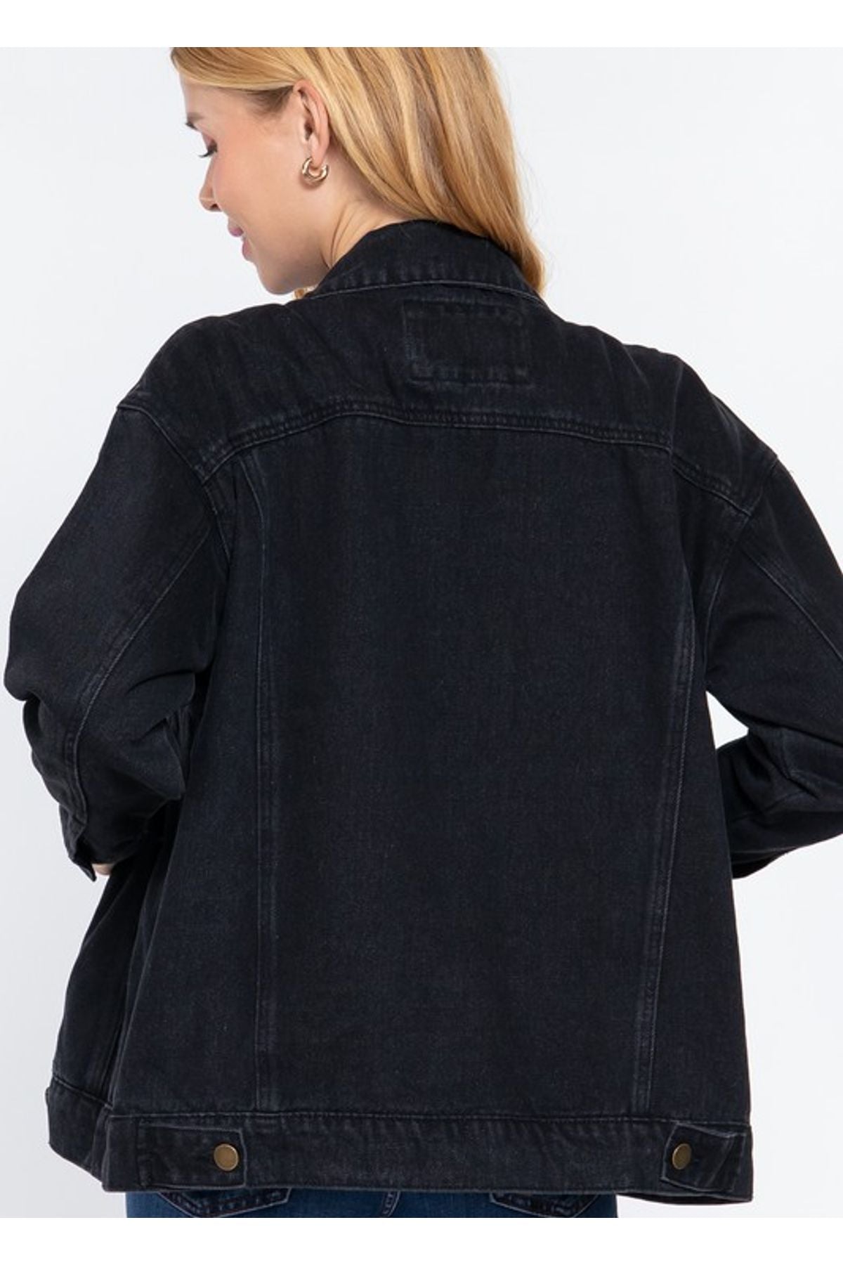 Oversize Denim Jacket in Black