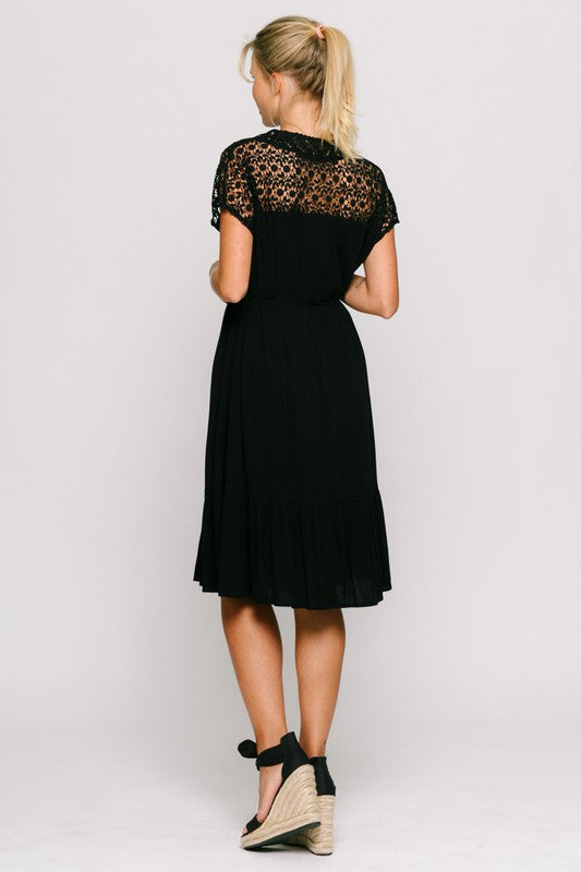 Elodie Lace Contrast Dress