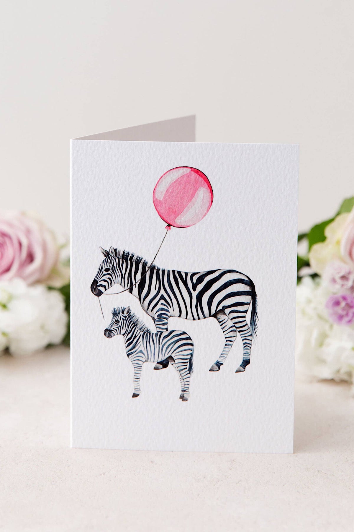 Baby Zebra Greetings Card