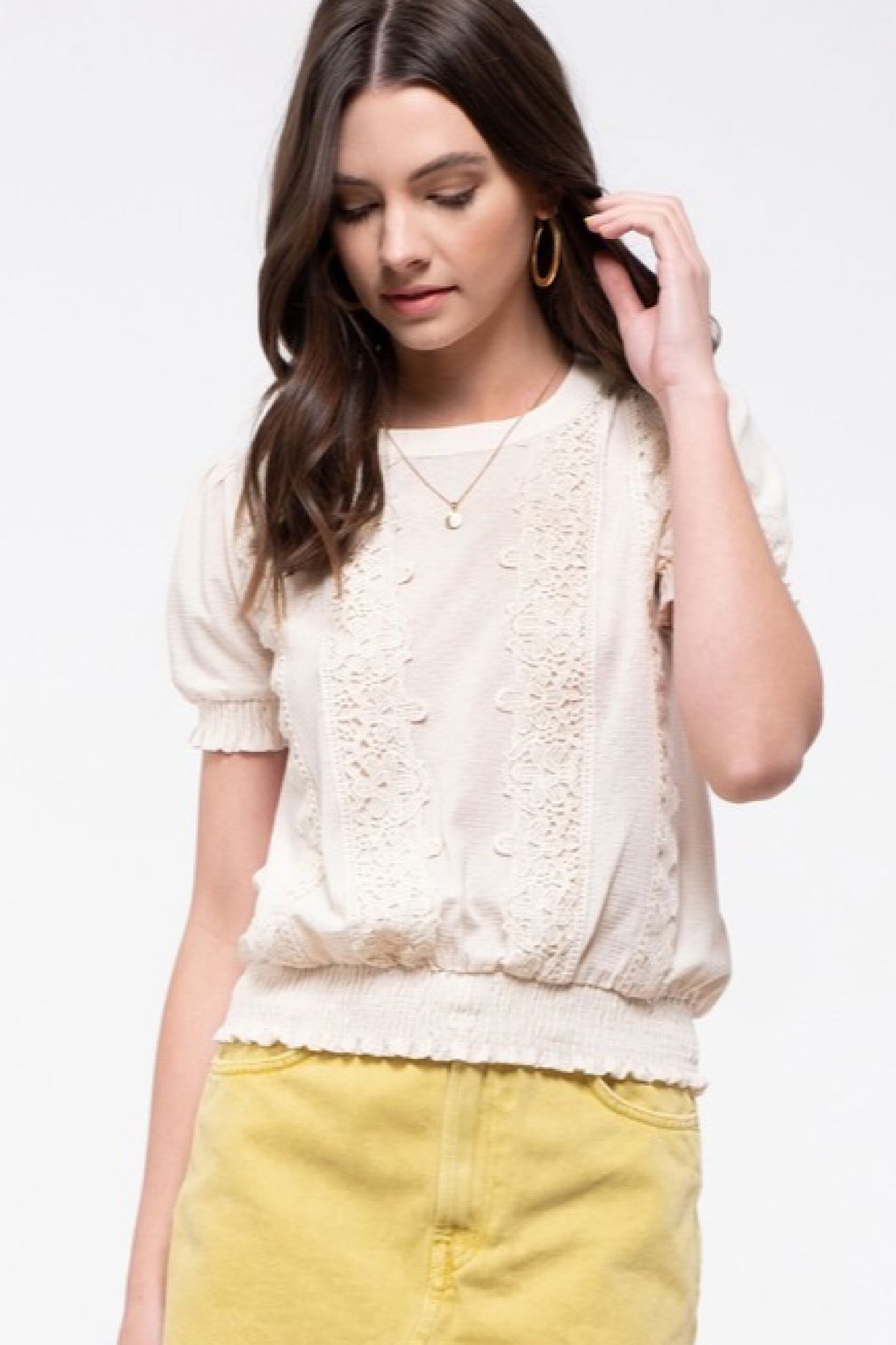 Gina Lace Detail Top