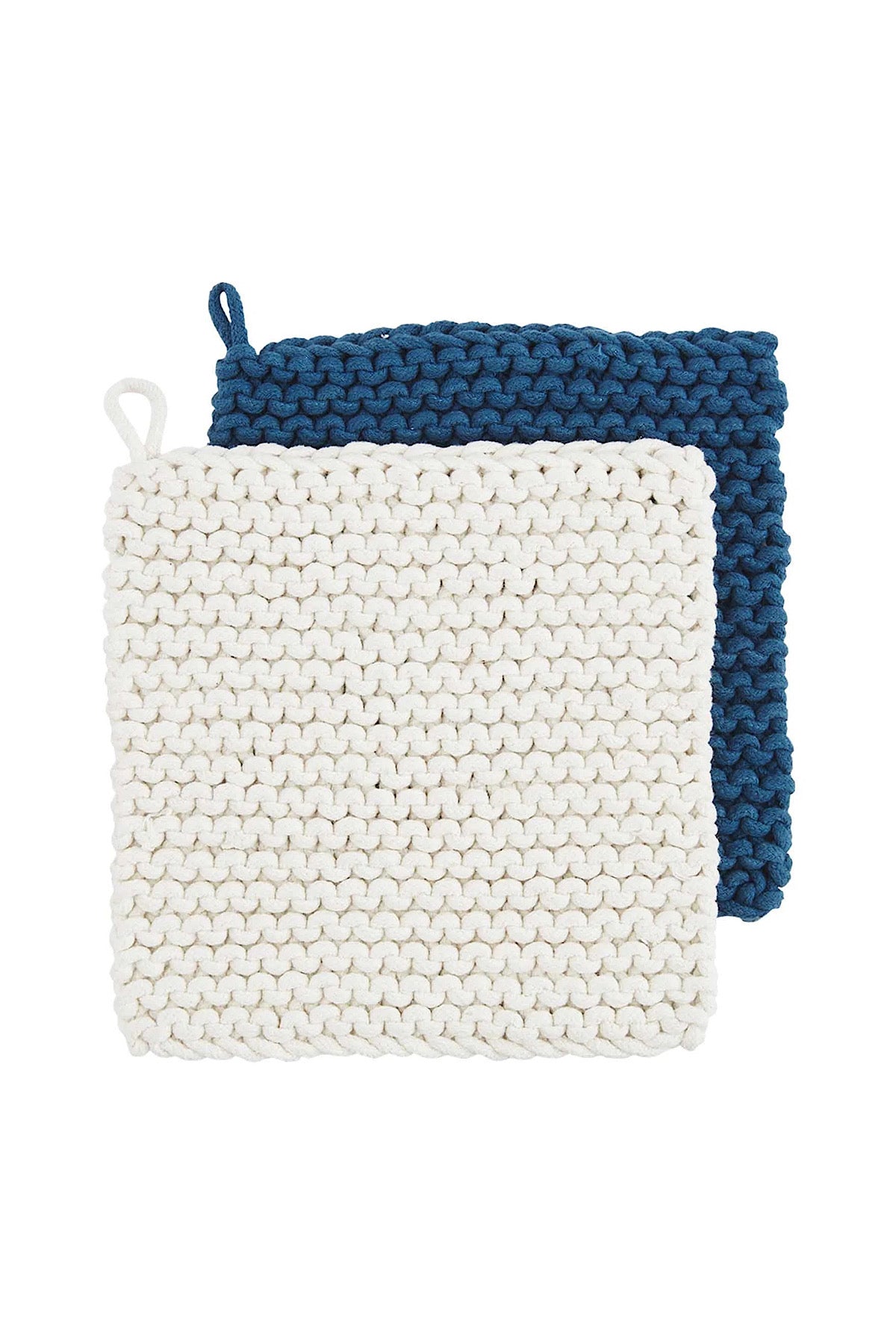 Blue Crochet Pot Holder