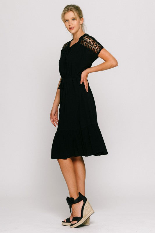 Elodie Lace Contrast Dress